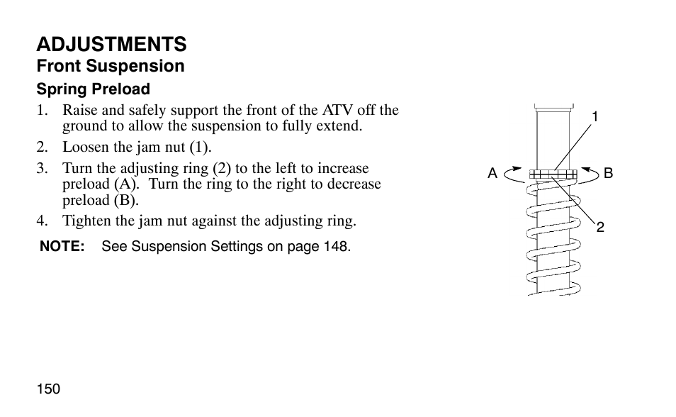 Adjustments | Polaris 9919510 User Manual | Page 153 / 187