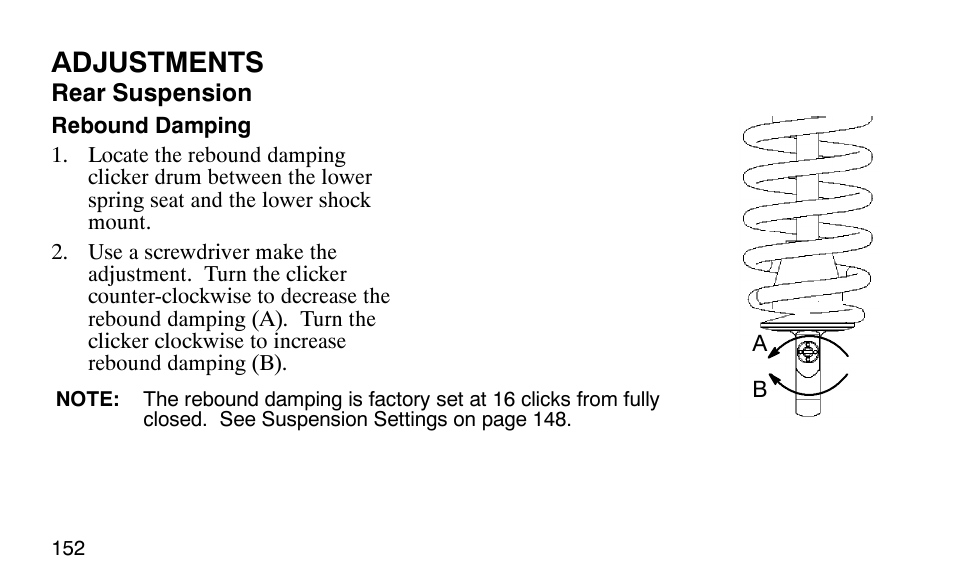 Adjustments | Polaris 9919510 User Manual | Page 155 / 187