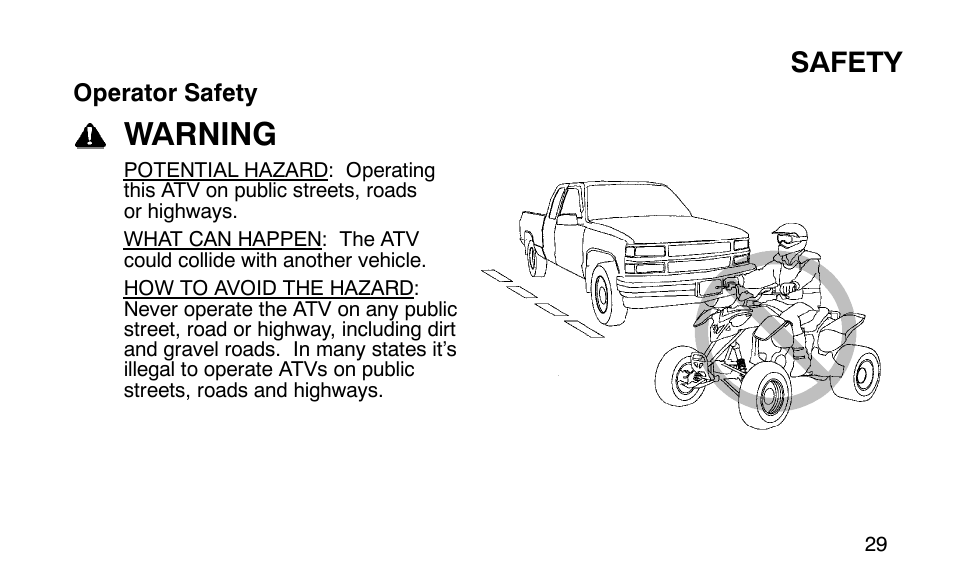 Warning, Safety | Polaris 9919510 User Manual | Page 32 / 187