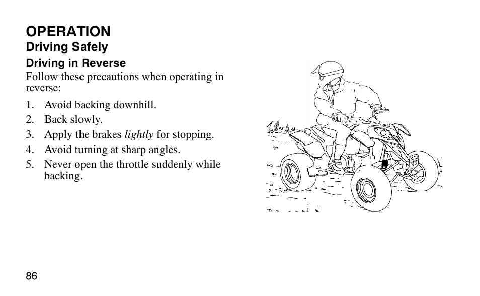 Operation | Polaris 9919510 User Manual | Page 89 / 187