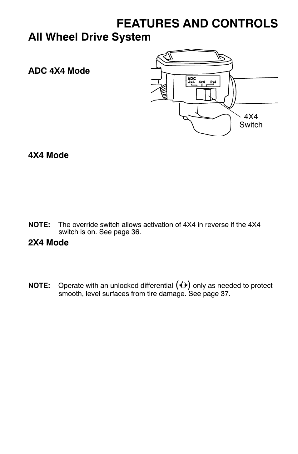 Features and controls, All wheel drive system | Polaris Sportsman 9920630 User Manual | Page 45 / 149