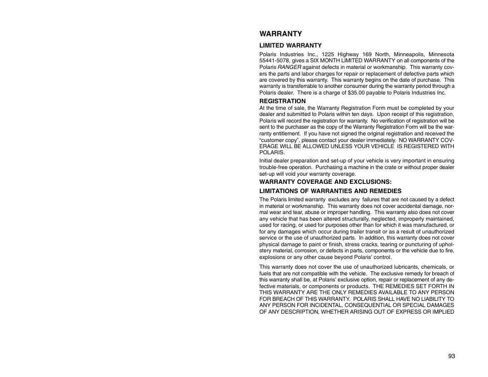 Polaris 2009 99 Ranger User Manual | Page 102 / 104