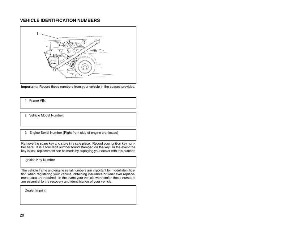 Vehicle identification numbers | Polaris 2009 99 Ranger User Manual | Page 29 / 104