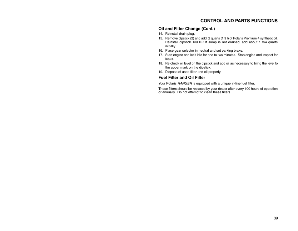 Polaris 2009 99 Ranger User Manual | Page 48 / 104
