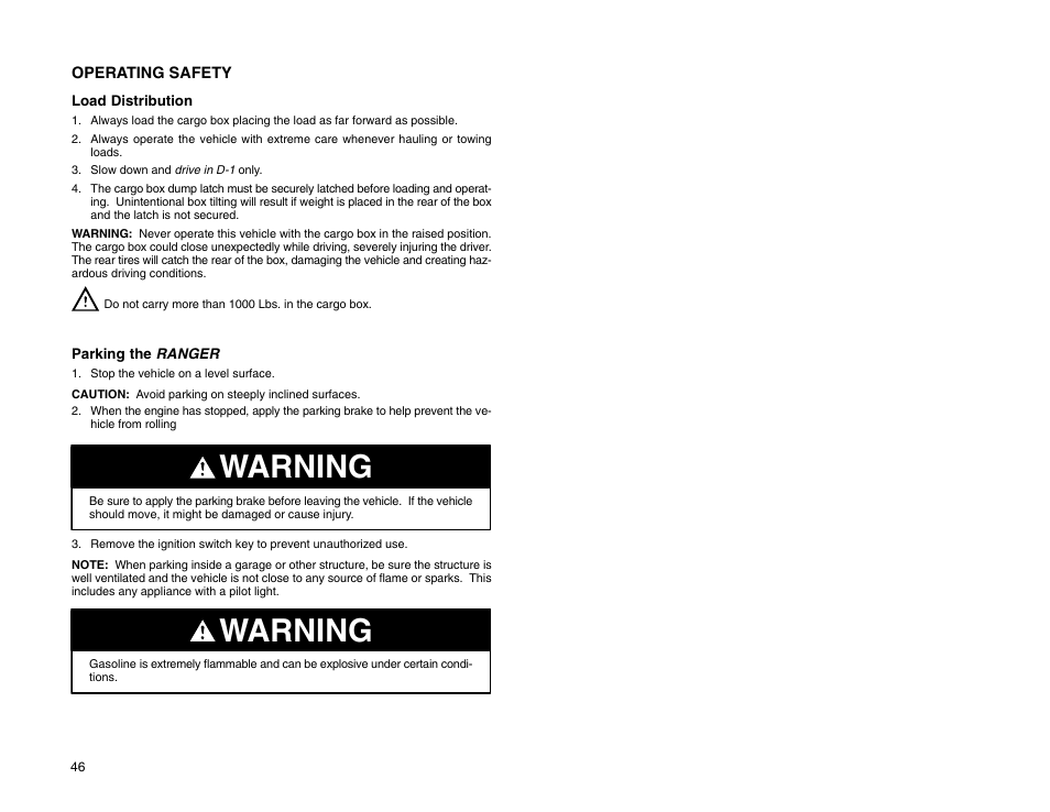 Warning | Polaris 2009 99 Ranger User Manual | Page 55 / 104