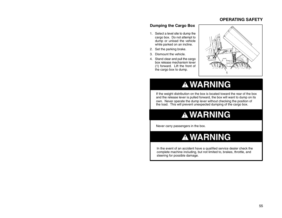 Warning | Polaris 2009 99 Ranger User Manual | Page 64 / 104