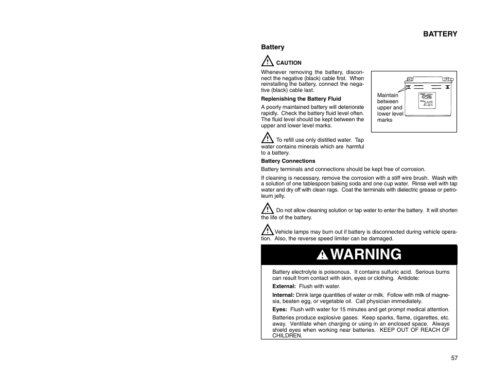 Warning | Polaris 2009 99 Ranger User Manual | Page 66 / 104