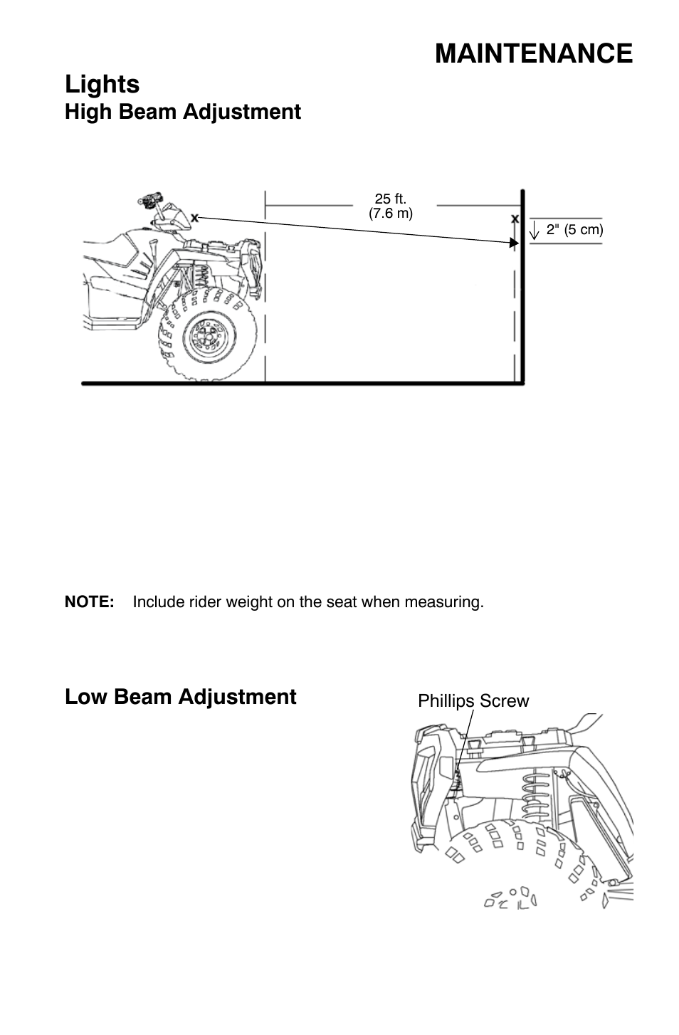 Maintenance, Lights | Polaris Sportsman 9920632 User Manual | Page 116 / 161