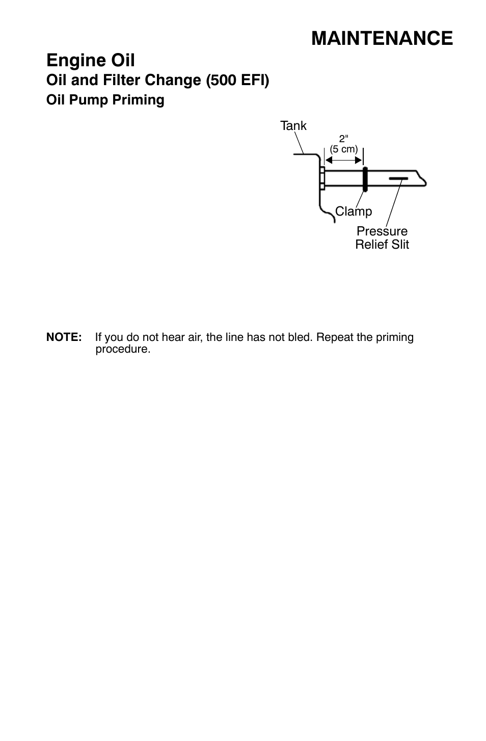 Maintenance, Engine oil, Oil and filter change (500 efi) | Polaris Sportsman 9920632 User Manual | Page 98 / 161