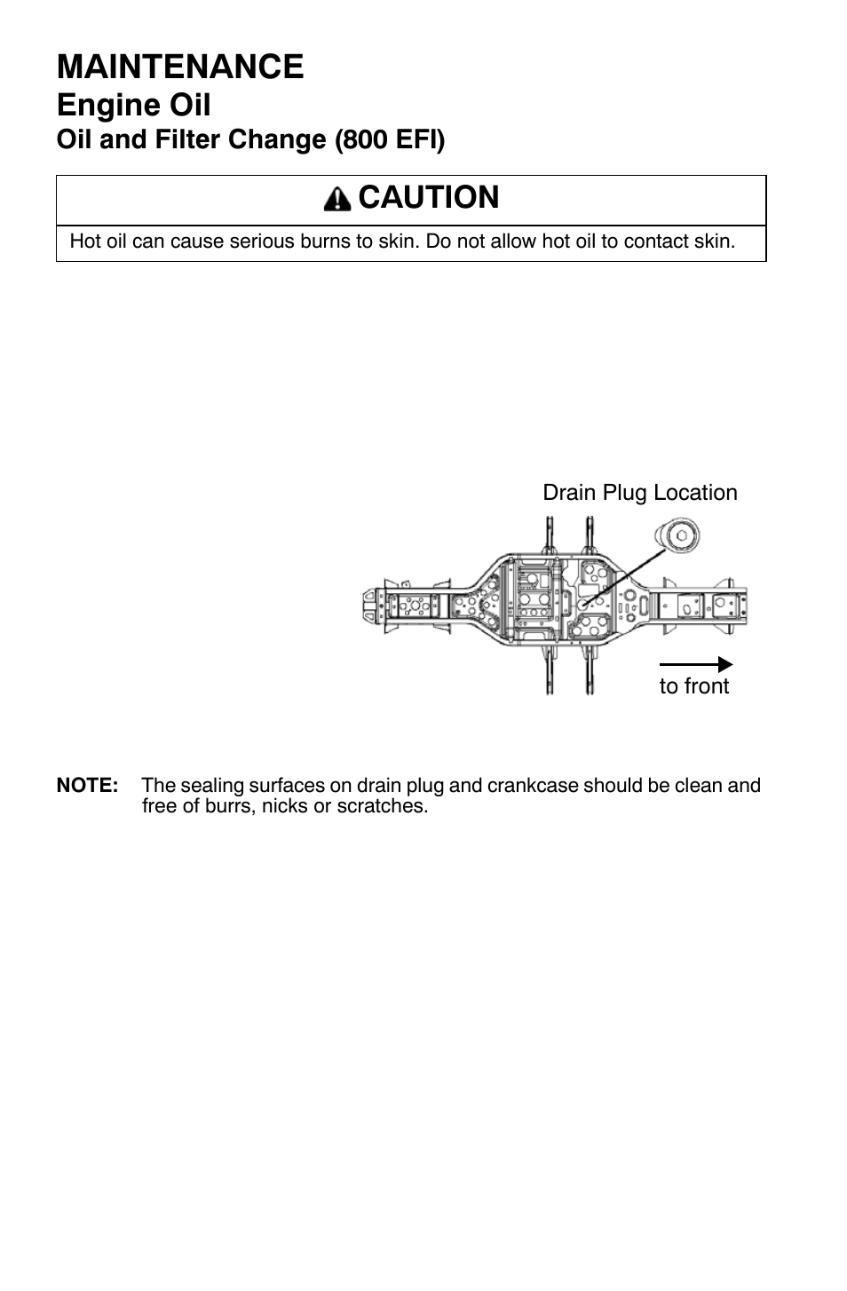 Maintenance, Engine oil, Caution | Polaris Sportsman 9920632 User Manual | Page 99 / 161