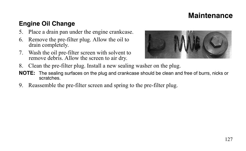 Maintenance | Polaris Sportsman 9921483 User Manual | Page 130 / 207