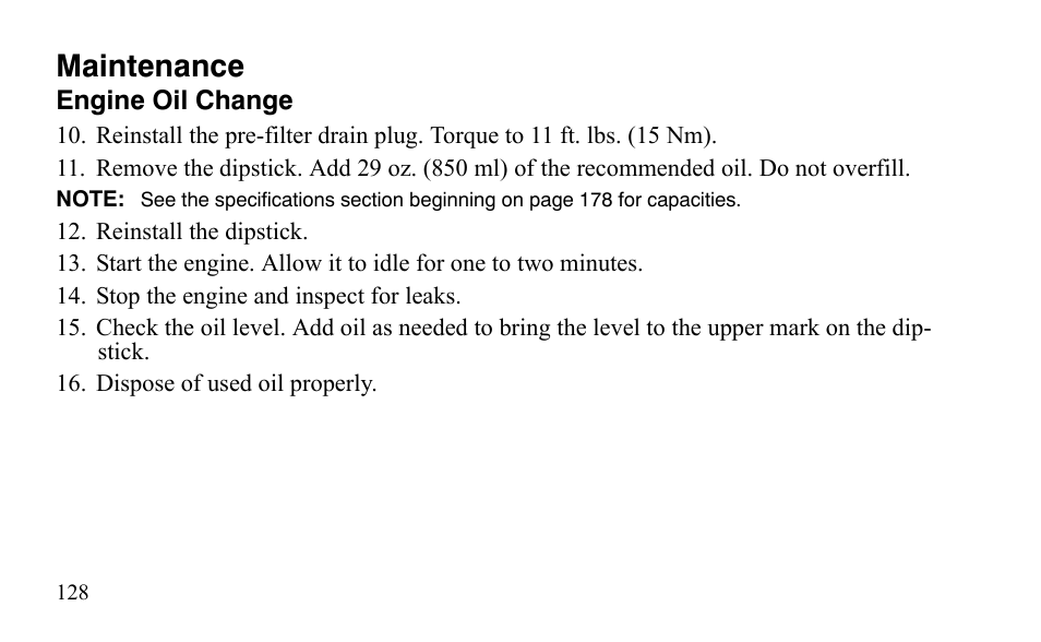 Maintenance | Polaris Sportsman 9921483 User Manual | Page 131 / 207