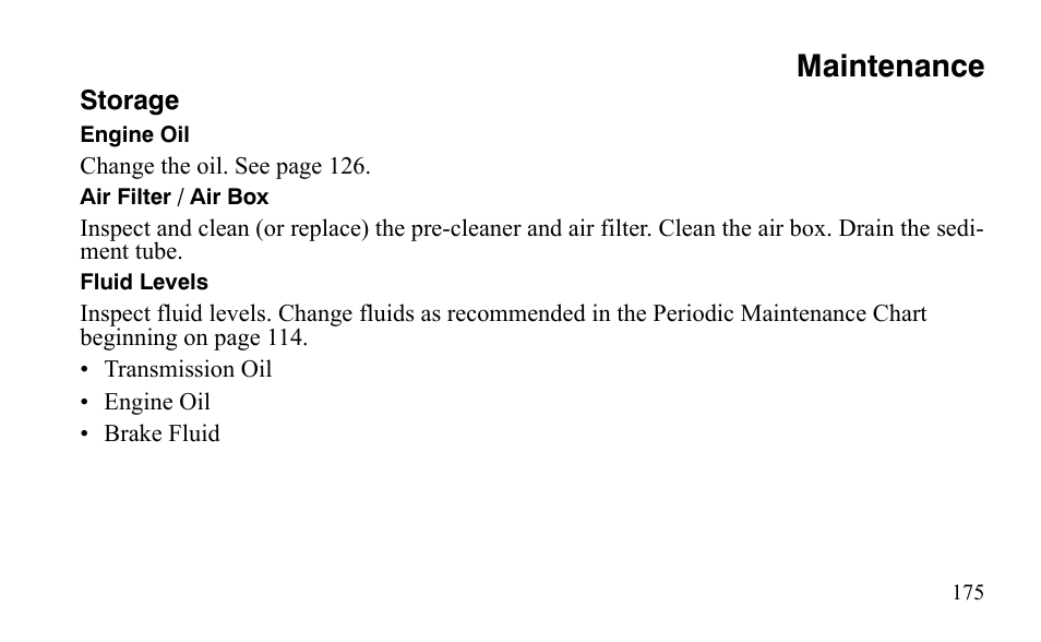 Maintenance | Polaris Sportsman 9921483 User Manual | Page 178 / 207