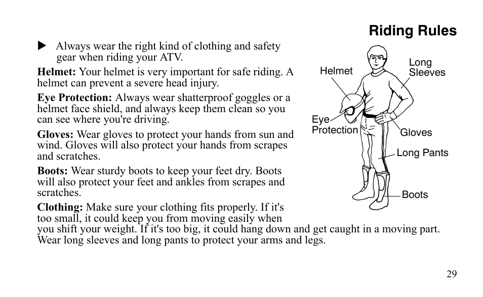 Riding rules | Polaris Sportsman 9921483 User Manual | Page 32 / 207