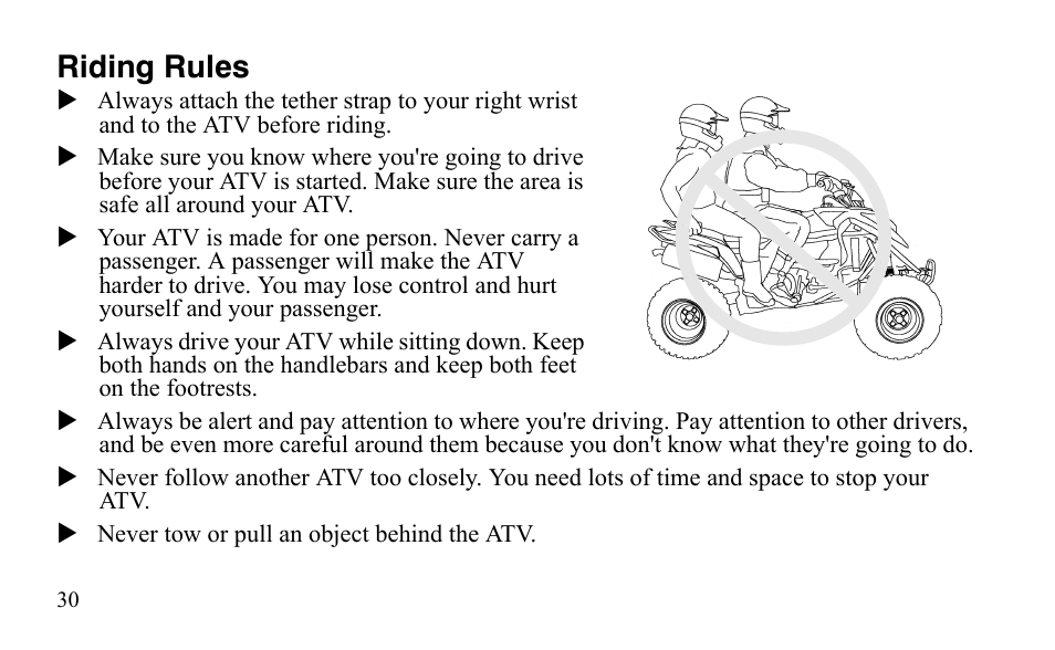 Riding rules | Polaris Sportsman 9921483 User Manual | Page 33 / 207