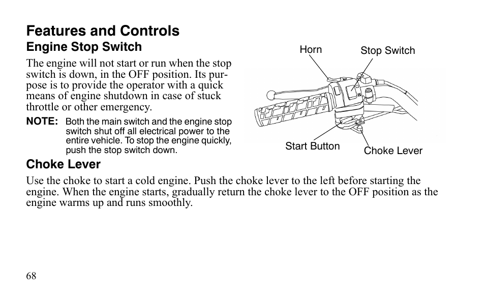 Features and controls | Polaris Sportsman 9921483 User Manual | Page 71 / 207