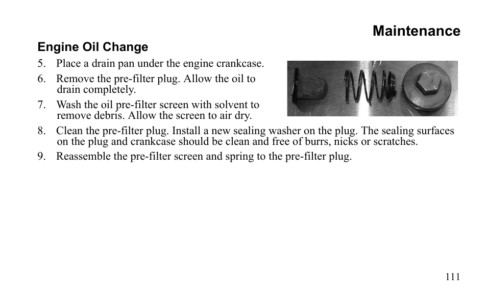 Maintenance | Polaris Sportsman 9921796 User Manual | Page 114 / 192