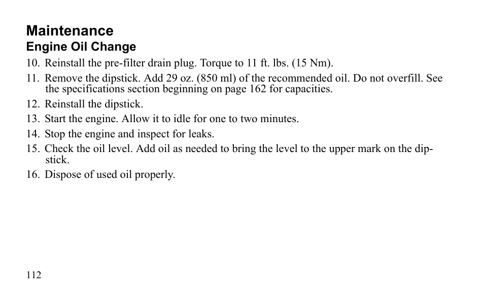 Maintenance | Polaris Sportsman 9921796 User Manual | Page 115 / 192