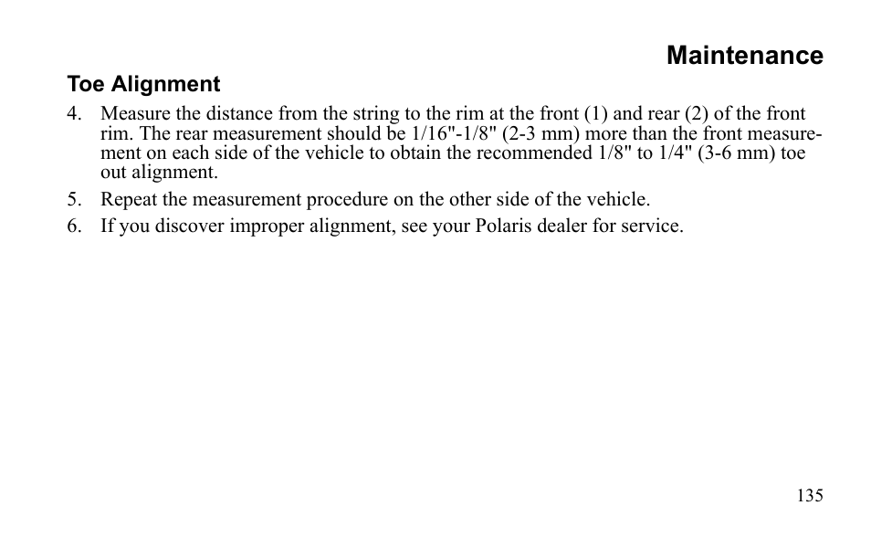 Maintenance | Polaris Sportsman 9921796 User Manual | Page 138 / 192