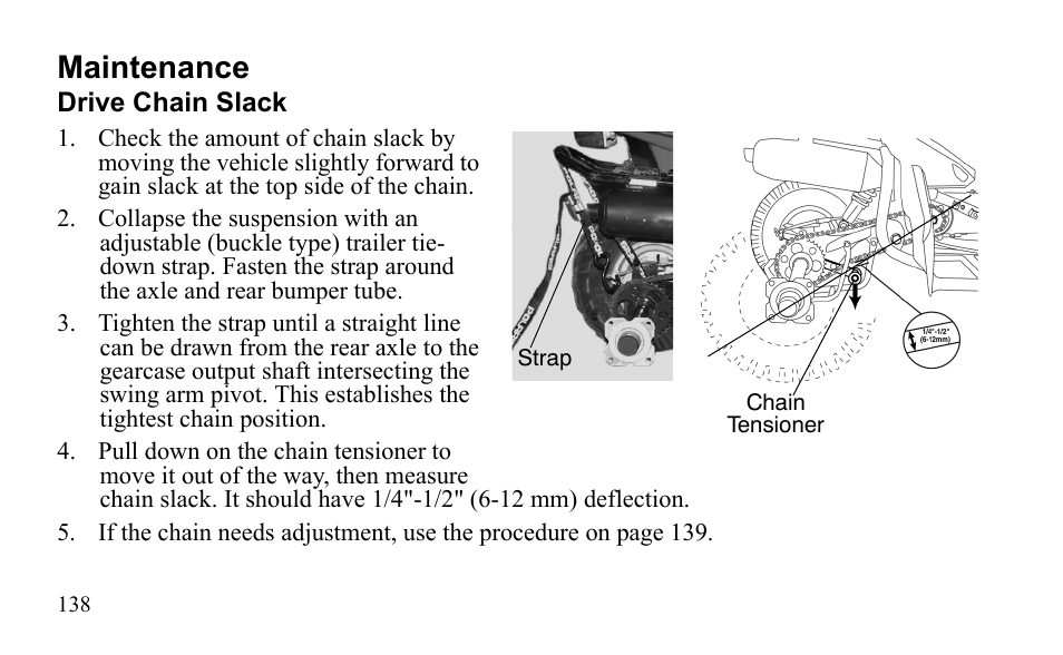 Maintenance | Polaris Sportsman 9921796 User Manual | Page 141 / 192