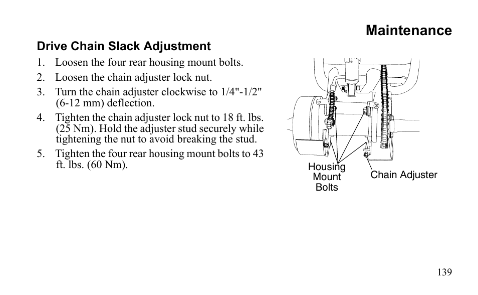 Maintenance | Polaris Sportsman 9921796 User Manual | Page 142 / 192