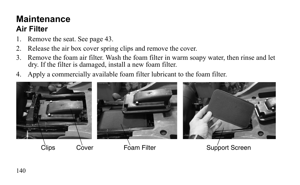 Maintenance | Polaris Sportsman 9921796 User Manual | Page 143 / 192