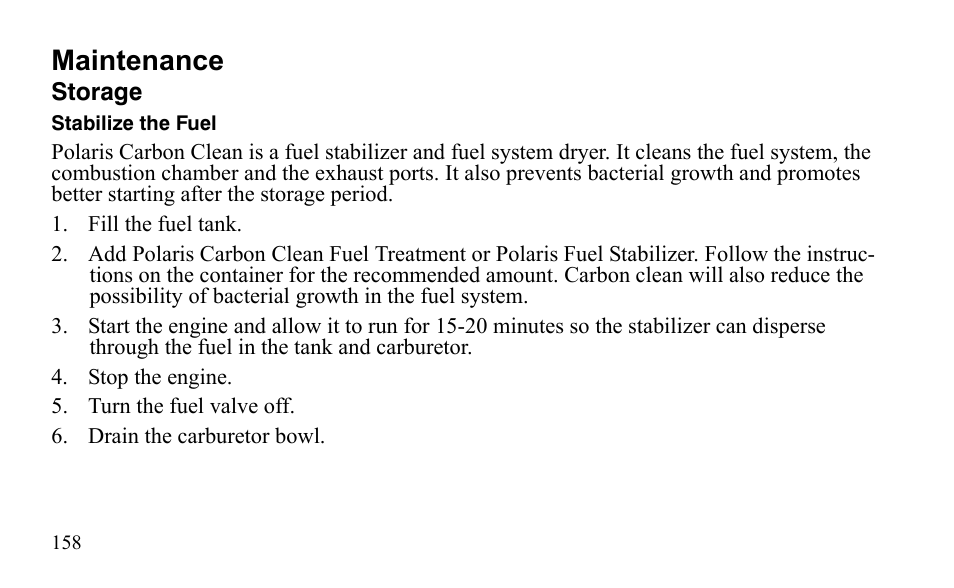 Maintenance | Polaris Sportsman 9921796 User Manual | Page 161 / 192