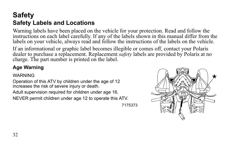 Safety | Polaris Sportsman 9921796 User Manual | Page 35 / 192