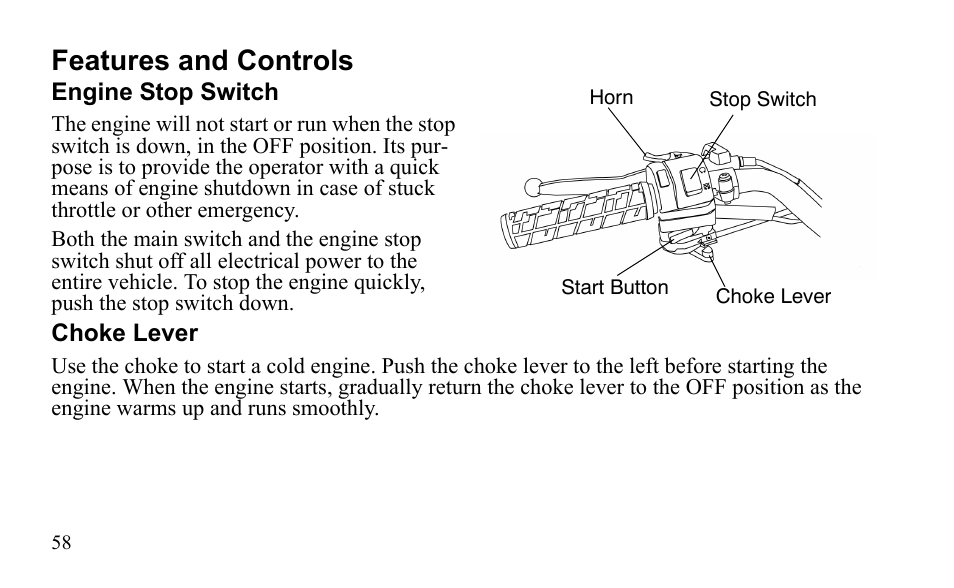 Features and controls | Polaris Sportsman 9921796 User Manual | Page 61 / 192