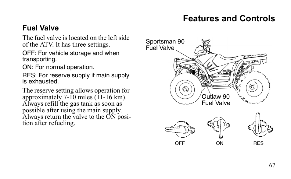 Features and controls | Polaris Sportsman 9921796 User Manual | Page 70 / 192