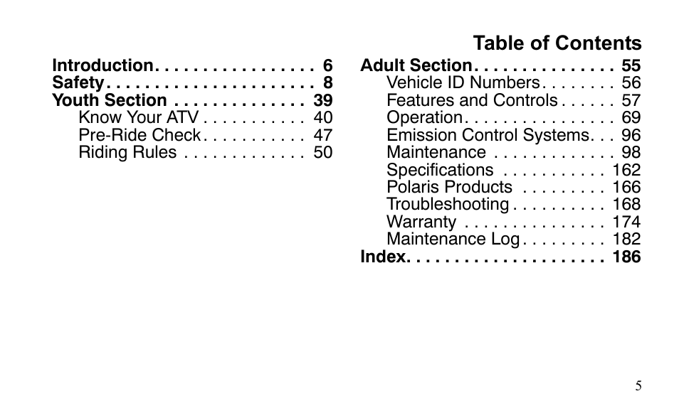 Polaris Sportsman 9921796 User Manual | Page 8 / 192