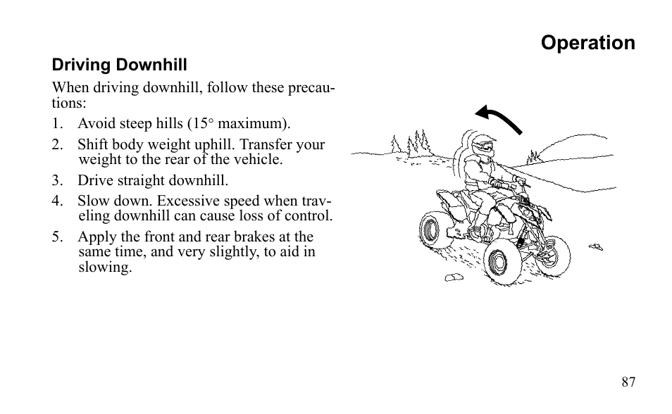 Operation | Polaris Sportsman 9921796 User Manual | Page 90 / 192