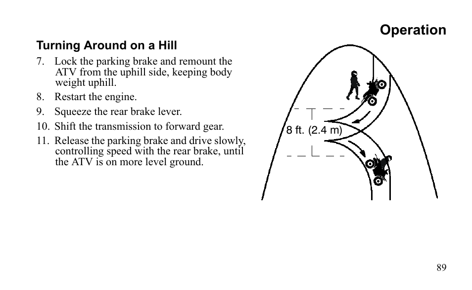 Operation | Polaris Sportsman 9921796 User Manual | Page 92 / 192
