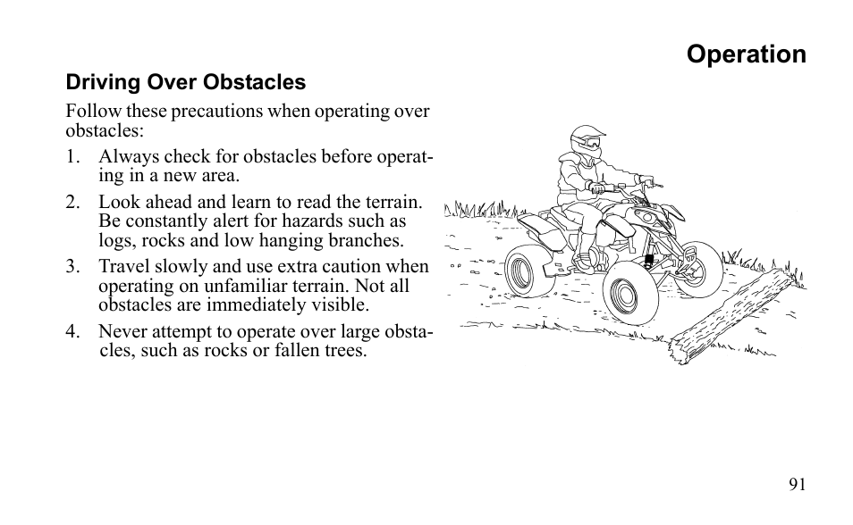 Operation | Polaris Sportsman 9921796 User Manual | Page 94 / 192