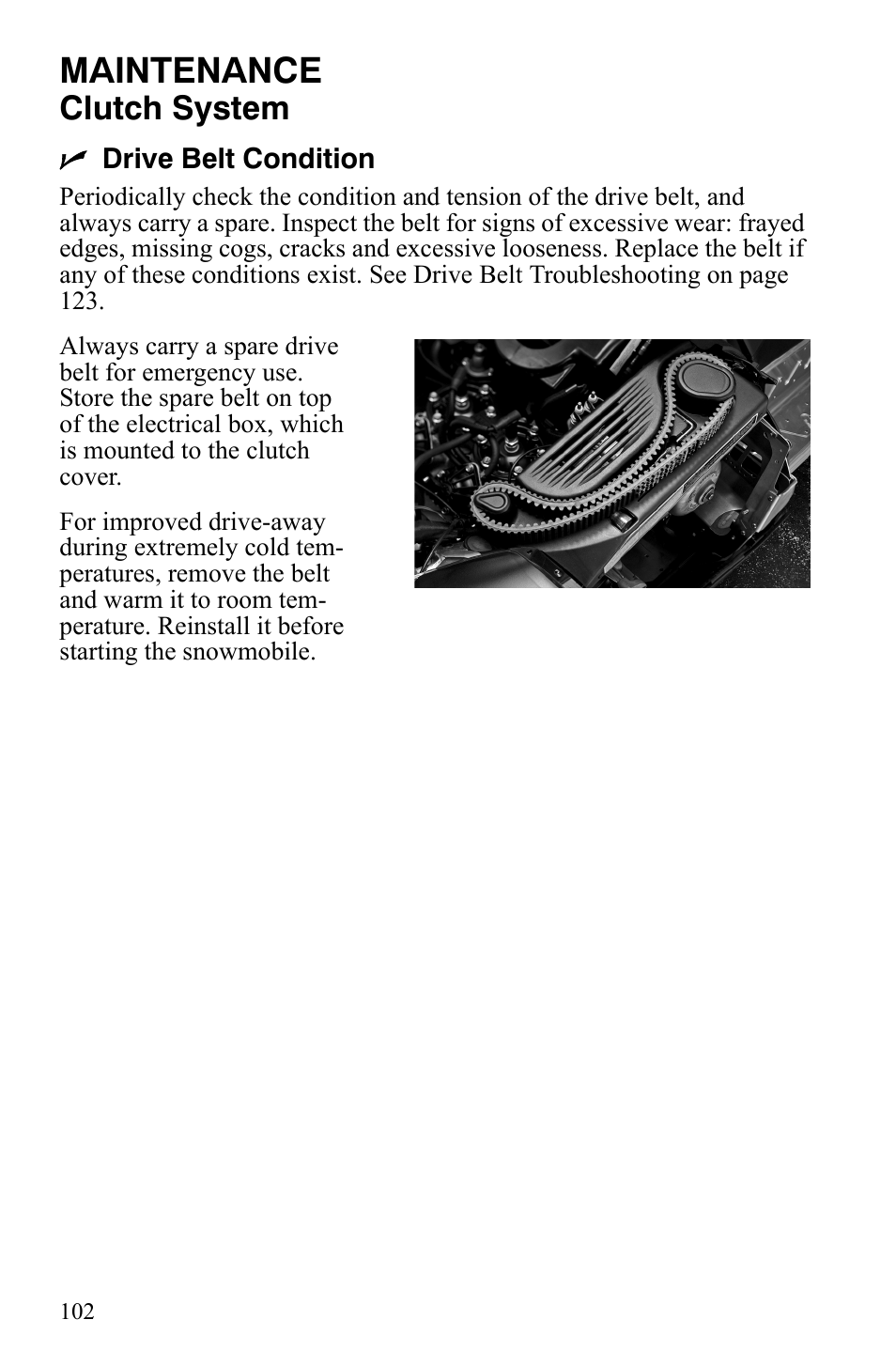 Maintenance, Clutch system | Polaris 800 Dragon SP User Manual | Page 105 / 141