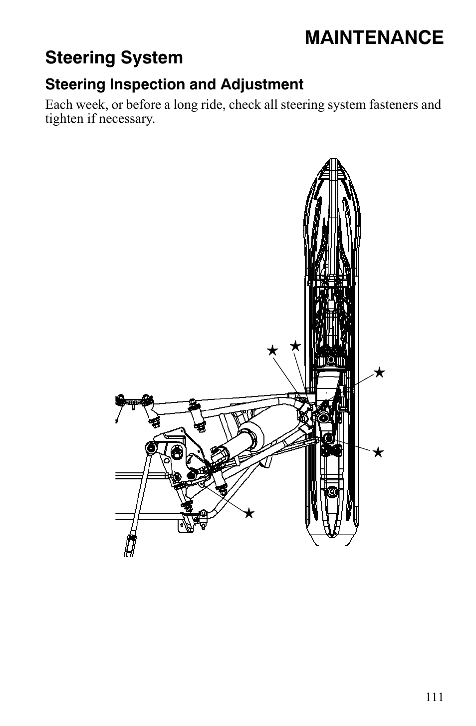 Maintenance, Steering system | Polaris 800 Dragon SP User Manual | Page 114 / 141