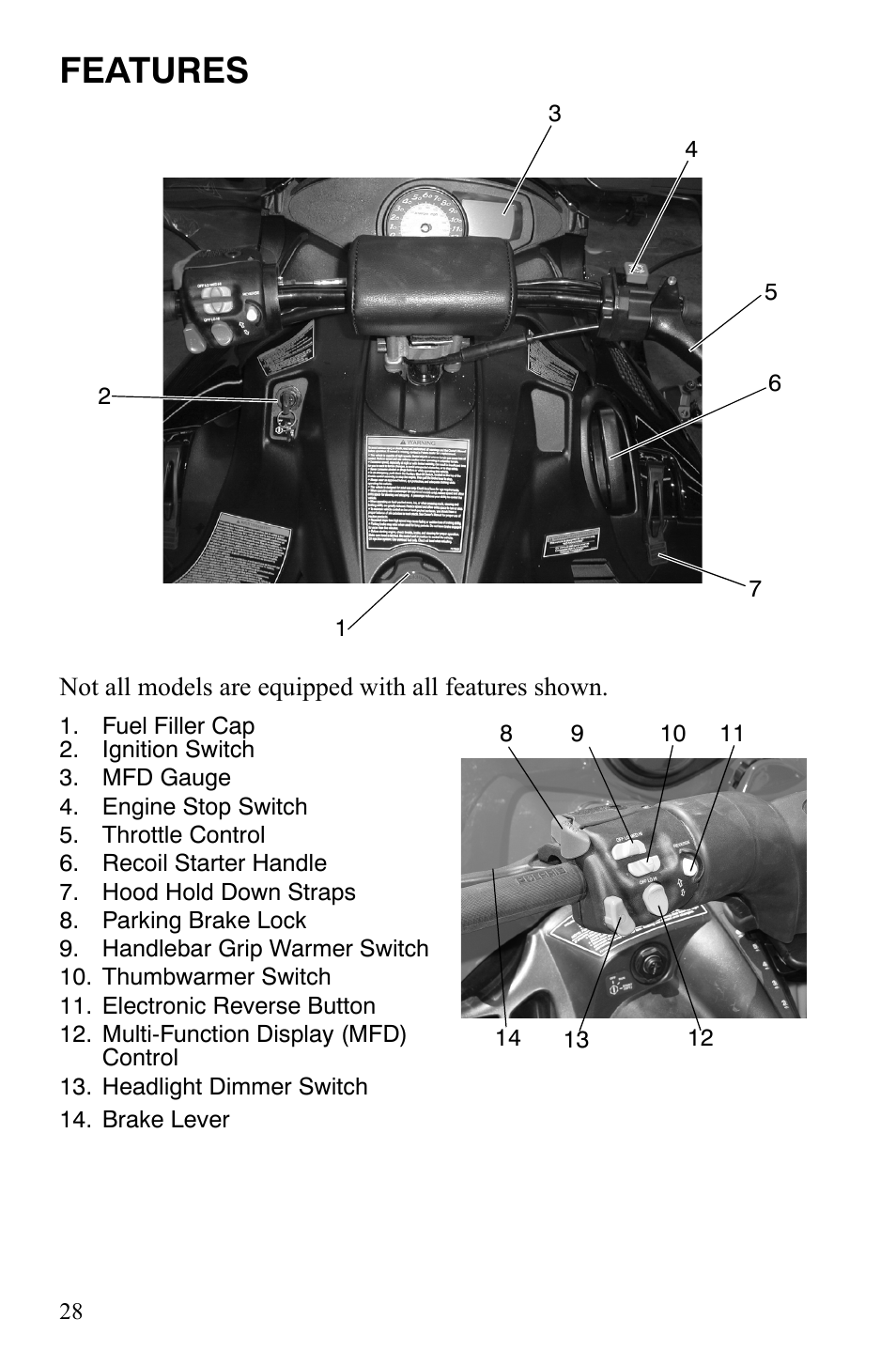 Features | Polaris 800 Dragon SP User Manual | Page 31 / 141