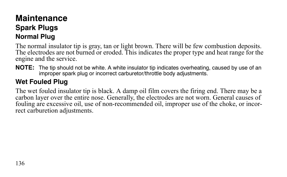 Maintenance | Polaris Outlaw 450 S User Manual | Page 139 / 218