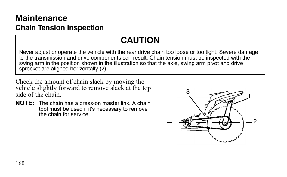 Maintenance, Caution | Polaris Outlaw 450 S User Manual | Page 163 / 218