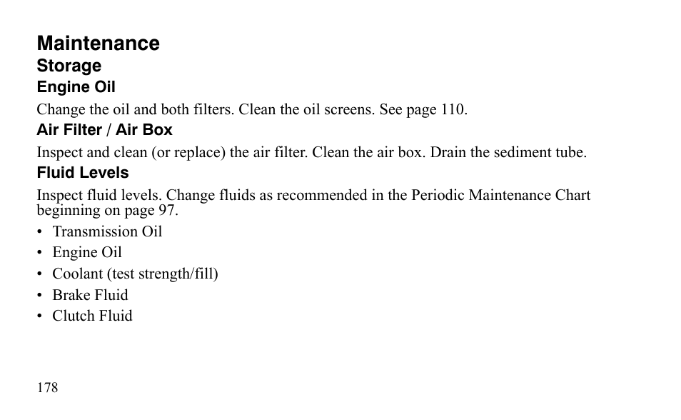 Maintenance | Polaris Outlaw 450 S User Manual | Page 181 / 218