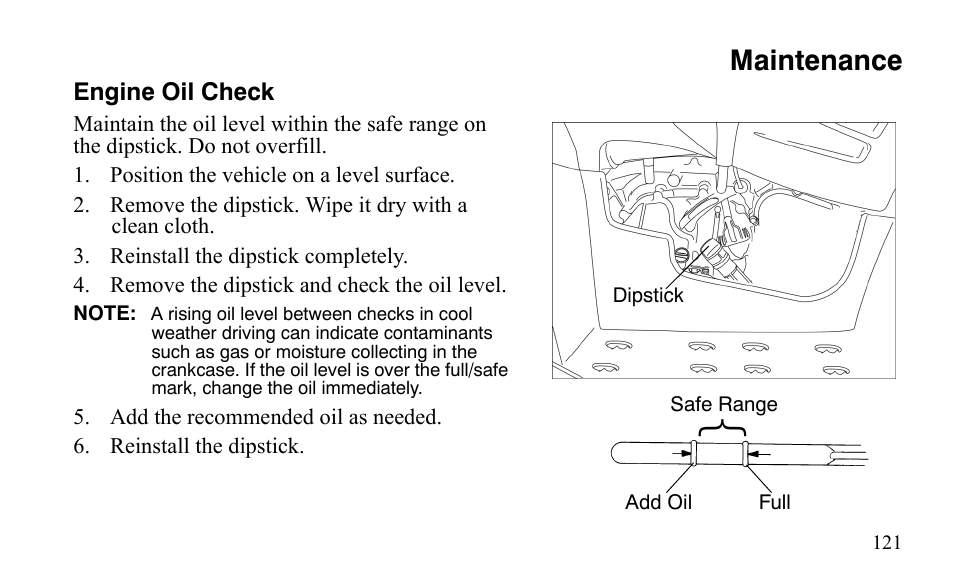 Maintenance | Polaris Outlaw 9921488 User Manual | Page 124 / 199