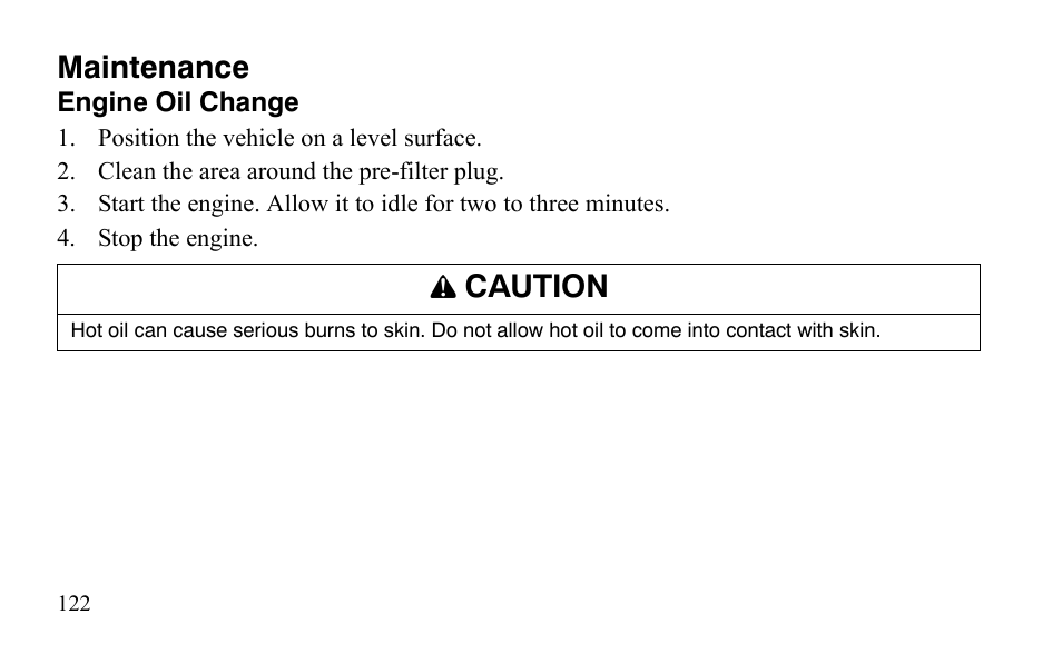 Maintenance, Caution | Polaris Outlaw 9921488 User Manual | Page 125 / 199