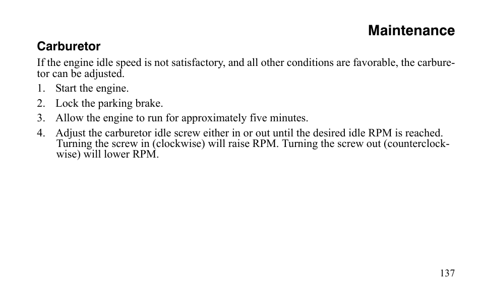 Maintenance | Polaris Outlaw 9921488 User Manual | Page 140 / 199