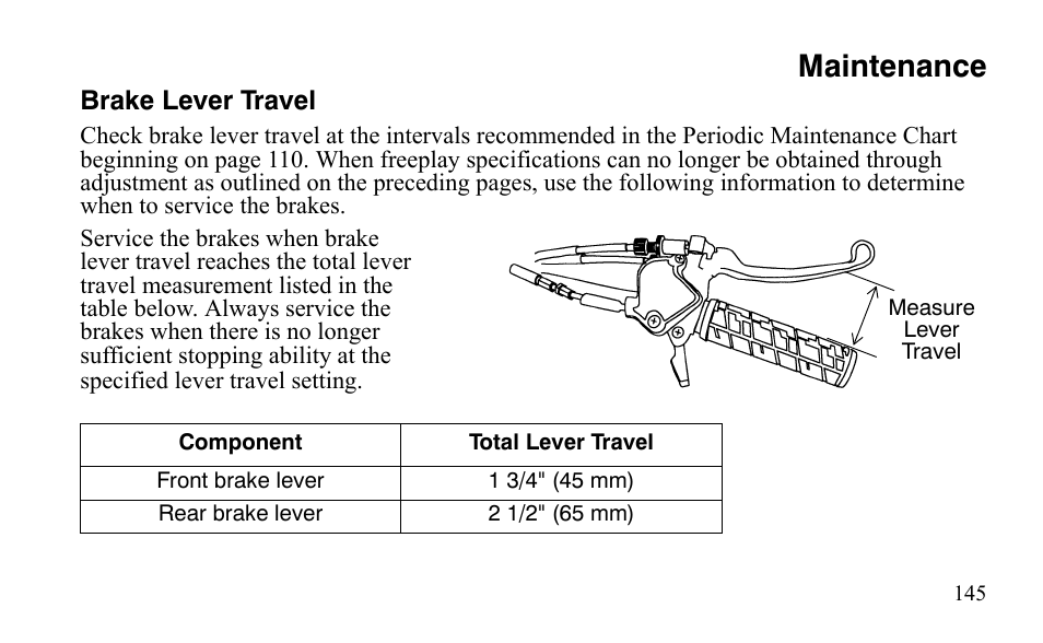 Maintenance | Polaris Outlaw 9921488 User Manual | Page 148 / 199