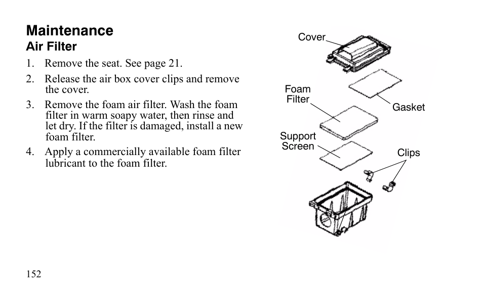 Maintenance | Polaris Outlaw 9921488 User Manual | Page 155 / 199