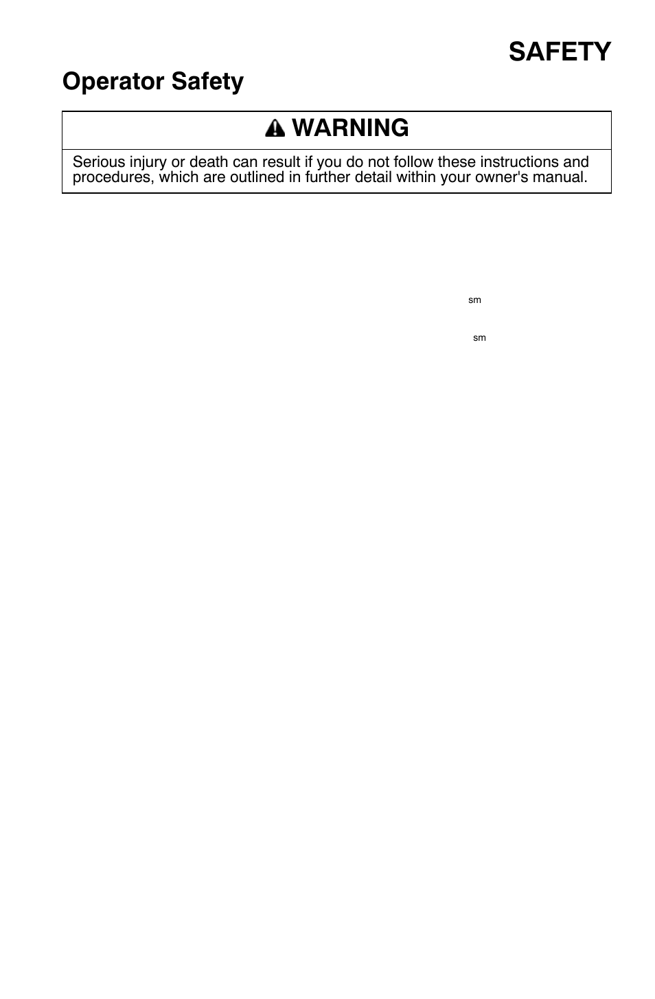 Safety, Operator safety, Warning | Polaris Sportsman 9921477 User Manual | Page 15 / 143