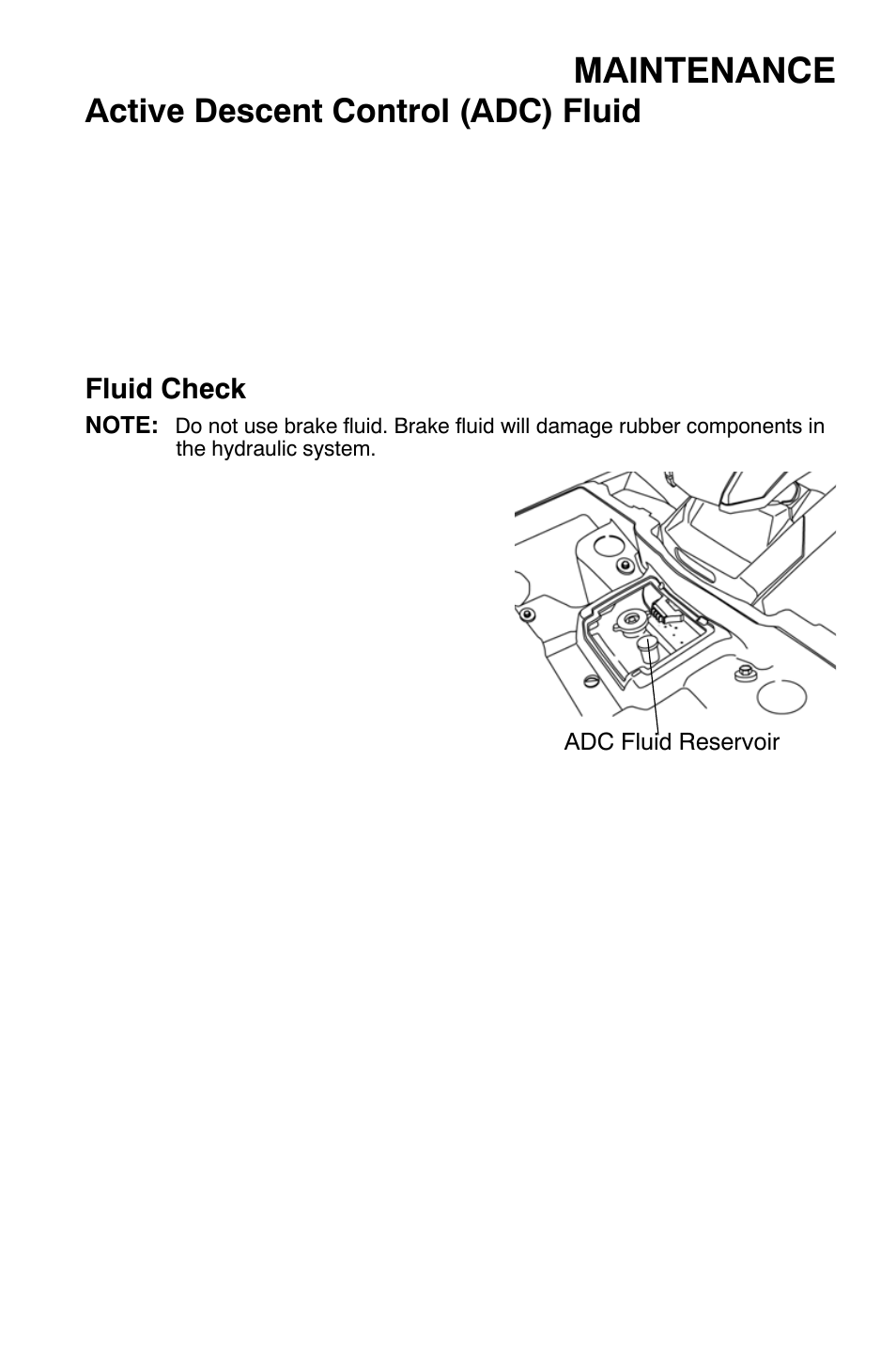 Maintenance, Active descent control (adc) fluid | Polaris Sportsman 9921477 User Manual | Page 89 / 143