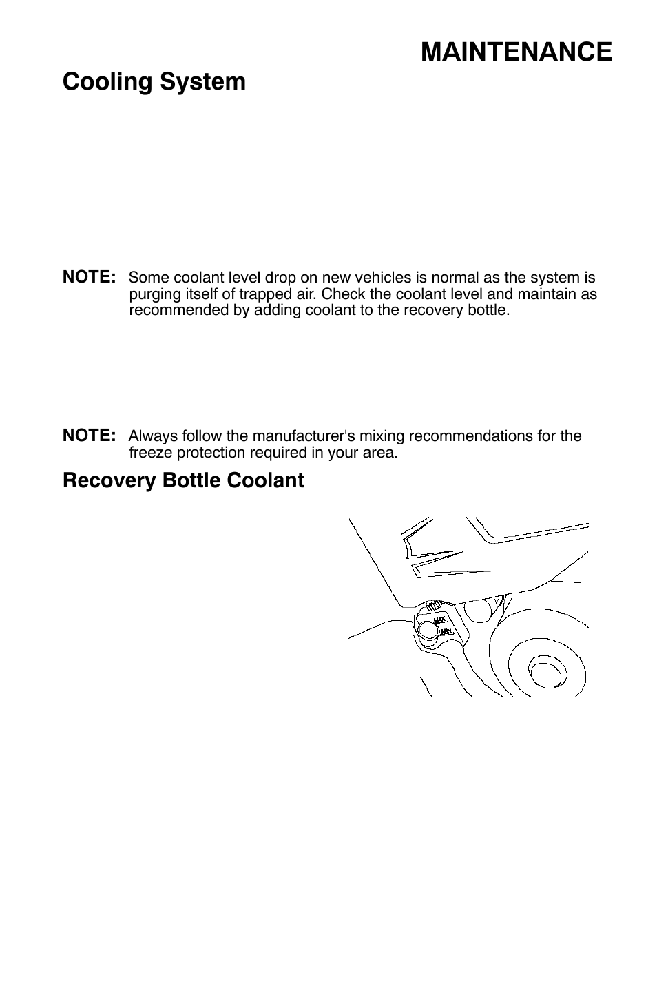 Maintenance, Cooling system, Recovery bottle coolant | Polaris Sportsman 9921477 User Manual | Page 91 / 143