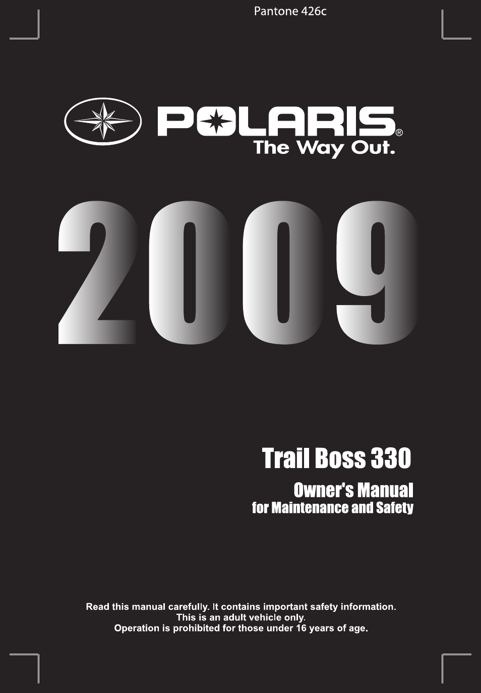 Polaris Trail Boss 9921784 User Manual | 120 pages