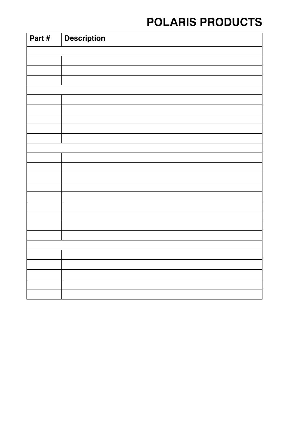 Polaris products | Polaris Trail Boss 9921784 User Manual | Page 106 / 120